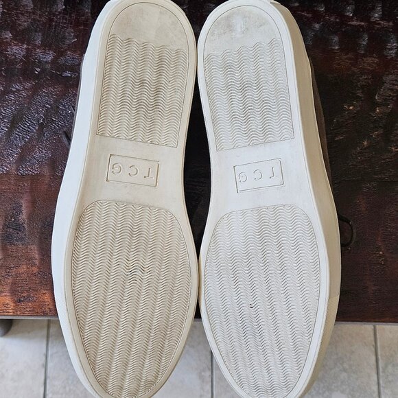 TCG Men's Cooper Leather Sneakers, Black/Gray, Sz 12 - Picture 7 of 16